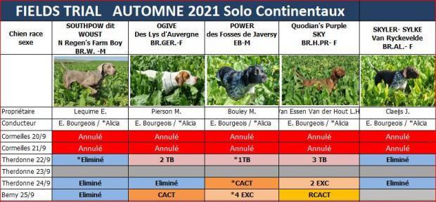Tableau continentaux